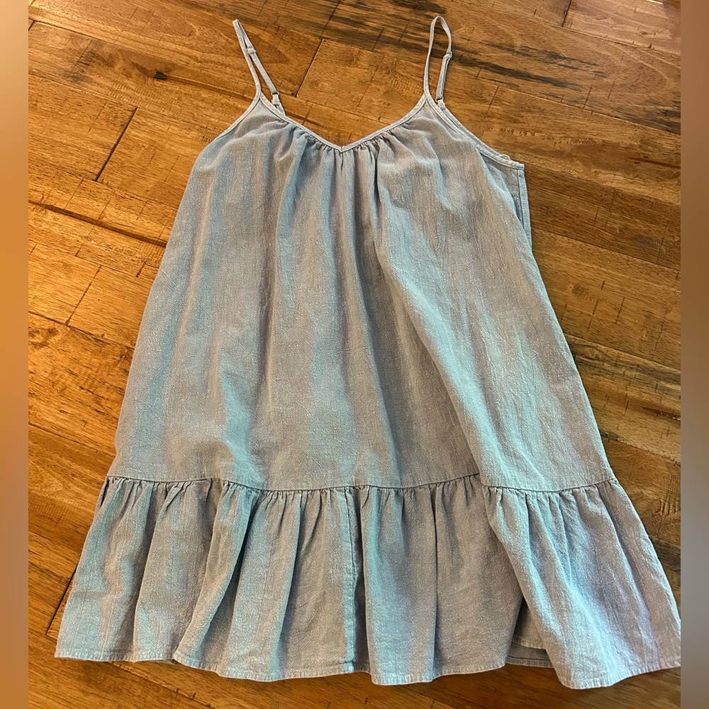 Blue Sleeveless Jean Dress